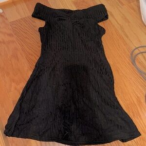 Black off shoulder dress